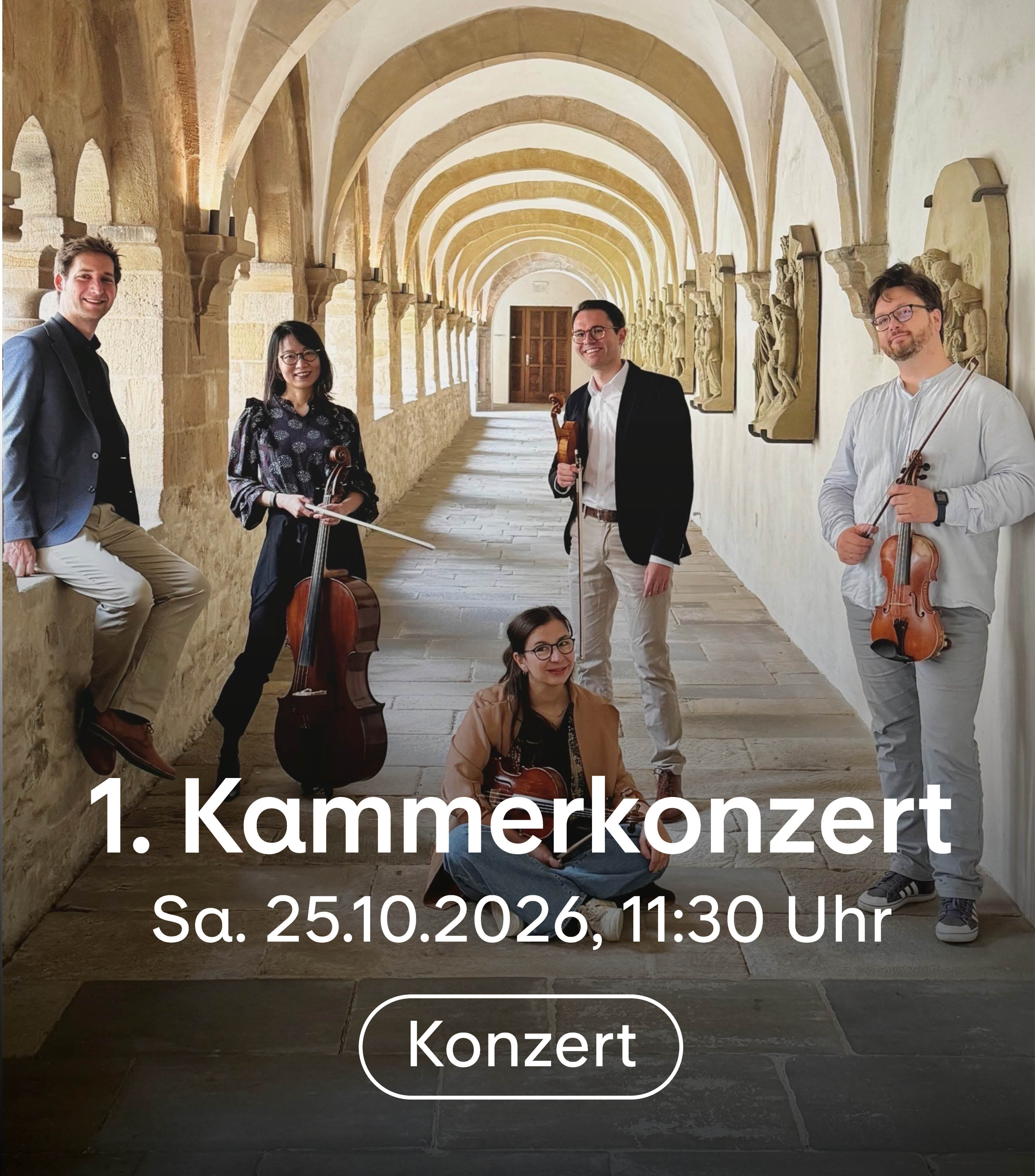 1. Kammerkonzert Sa. 25.10.2026, 19:30 Uhr, Konzert