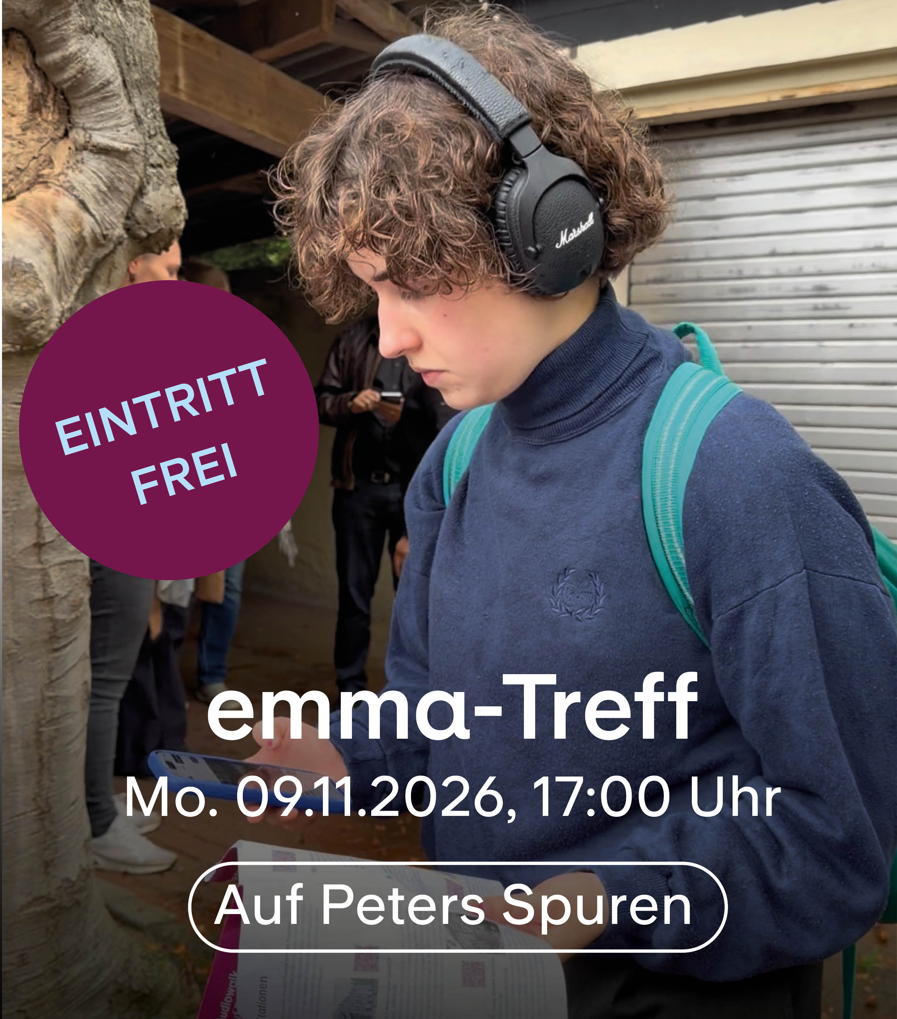 emma-Treff, Mo. 09.11.2026, 17 Uhr, Auf Peters Spuren, Eintritt frei